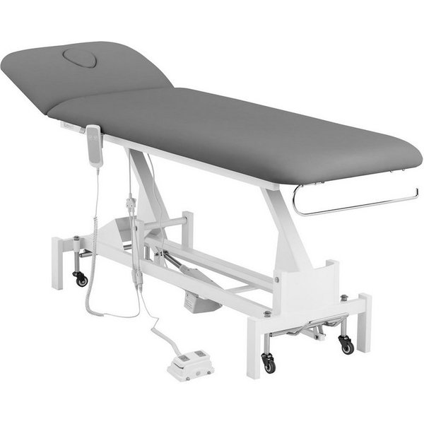 Physa Massageliege elektrisch Massagebank Therapieliege Massagetisch 200kg Grau/Weiß, Grau, Weiß