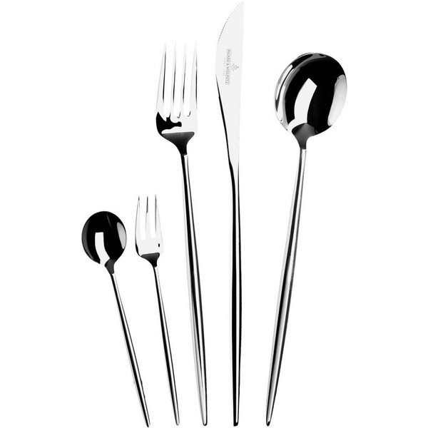 Picard & Wielpütz Solingen Besteck-Set Lotus, im Geschenkkarton, wahlweise als 24- oder 30-teiliges Set (30-tlg), 6 Personen, Chromnickelstahl 18/10, modernes u