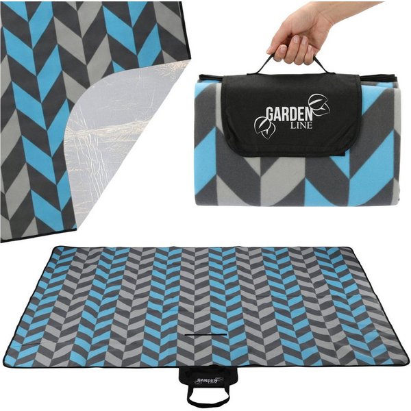 Picknickdecke Thermo-Picknickdecke wasserfest mit Tragegriff 200x200 cm, Thermo