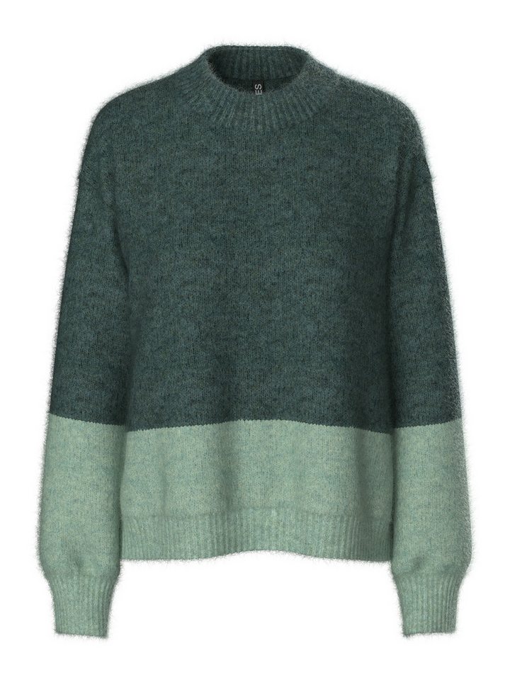 pieces Rundhalspullover PCIVY LS O-NECK COLOR BLOCK KNIT PWP BC Colorblock Design – Bild 5 von 5