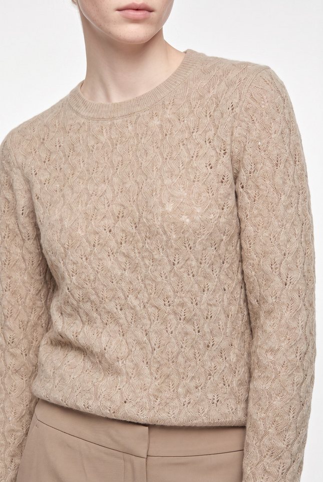 pieces Rundhalspullover PCLELOU LS O-NECK KNIT NOOS BC Materialmix – Bild 2 von 5