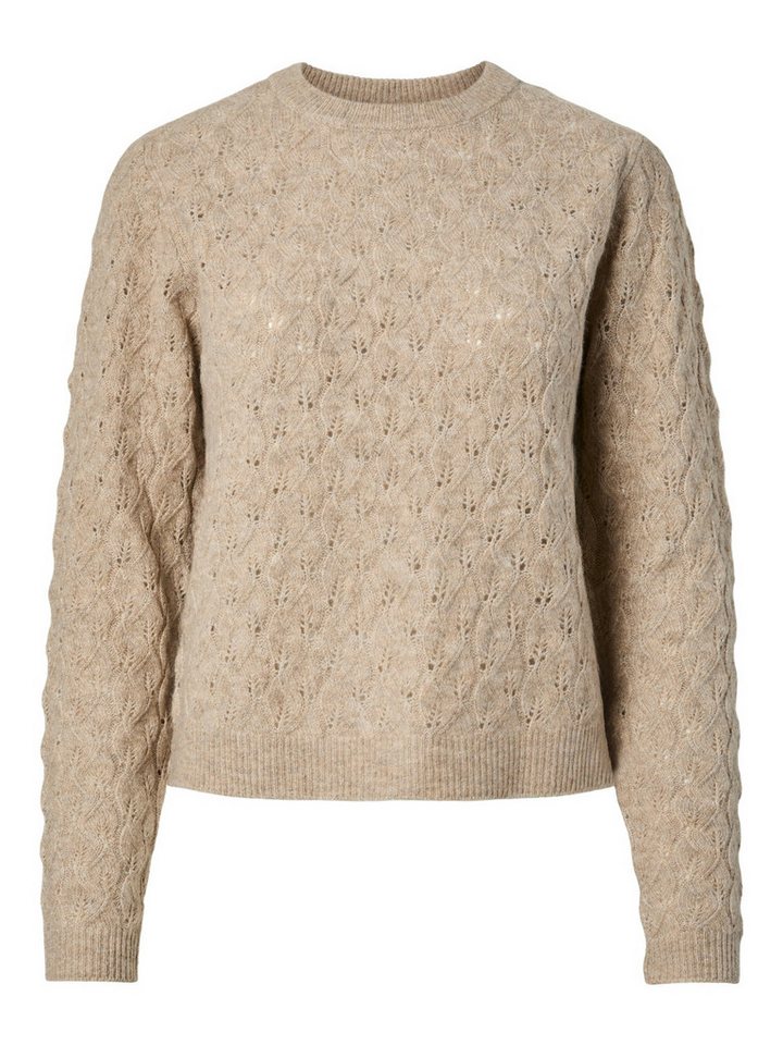 pieces Rundhalspullover PCLELOU LS O-NECK KNIT NOOS BC Materialmix – Bild 4 von 5