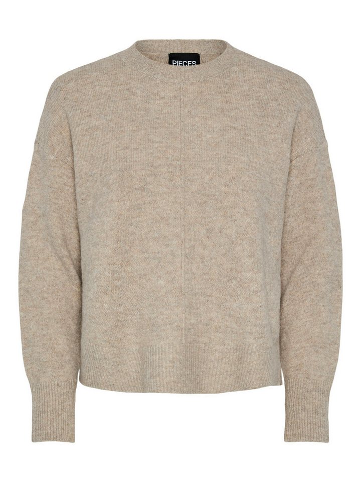 pieces Strickpullover PCMALOU LS O-NECK CUTLINE KNIT NOOS BC – Bild 5 von 5