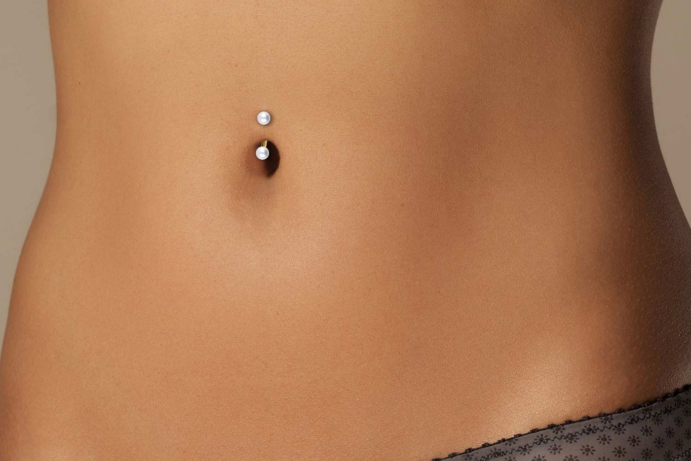 PIERCINGLINE Bauchnabelpiercing Chirurgenstahl Banane SYNTHETISCHE PERLEN (Bananen, 1-tlg) – Bild 2 von 3