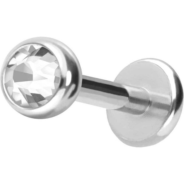 PIERCINGLINE Piercing-Set Titan Labret KRISTALL (Labrets, 1-tlg)
