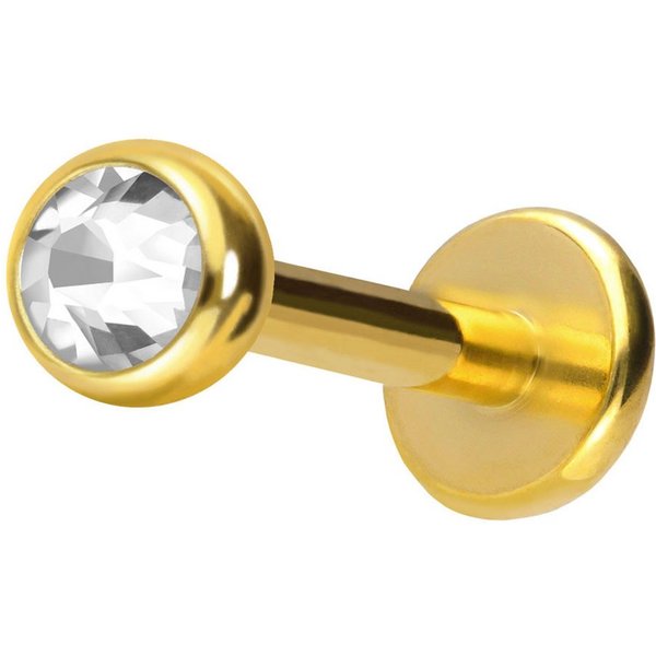 PIERCINGLINE Piercing-Set Titan Labret KRISTALL