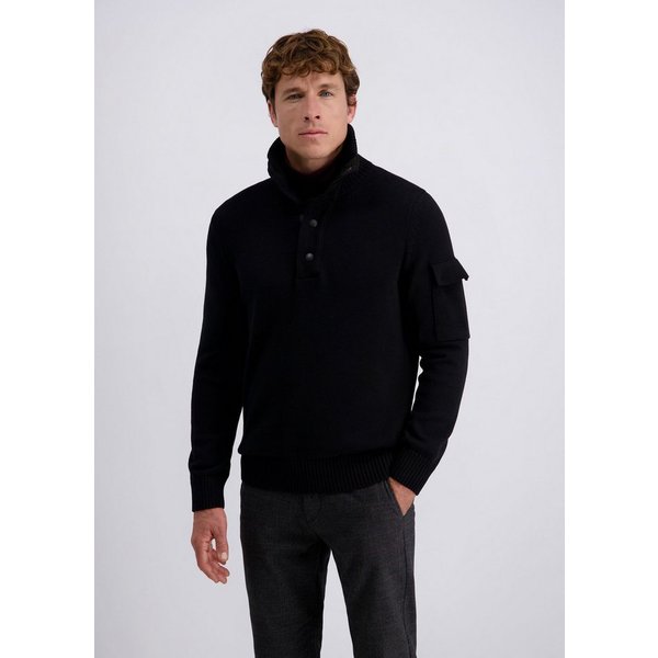 Pierre Cardin Rollkragenpullover mit Knopfleiste
