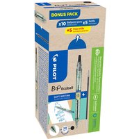 Pilot 10er-Pack Kugelschreiber "Greenpack B2P" Ecoball XB, inkl. 5 Minen, schwarz