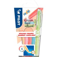Pilot 6er-Set Textmarker "Frixion Light Natural" farbig sortiert