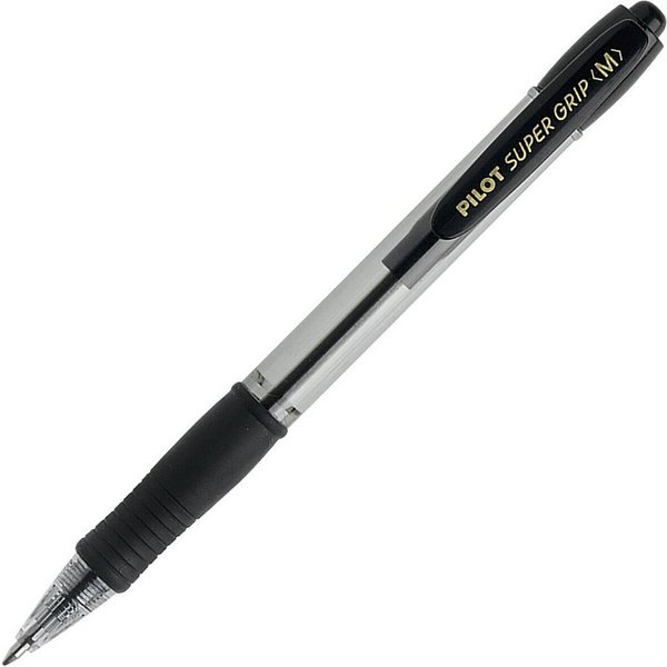 PILOT Kugelschreiber Super Grip M, Strichstärke 0,4 mm, mit Druckmechanik
