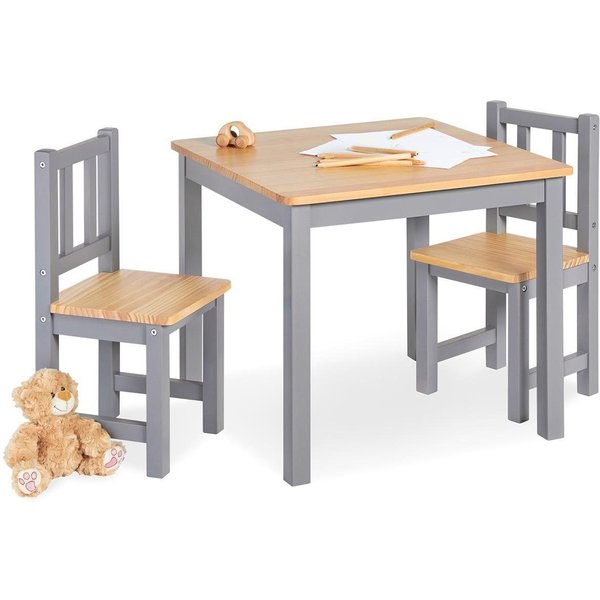 Pinolino® Kindersitzgruppe Fenna, grau/natur, (3-tlg)