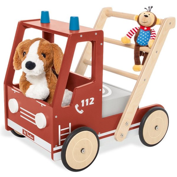 Pinolino® Lauflernwagen Feuerwehrauto Fred, aus Holz