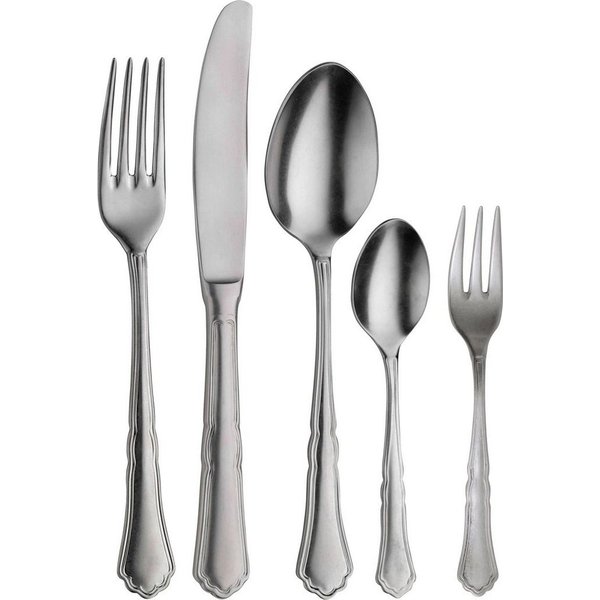 PINTINOX Besteck-Set Settecento Stone washed (30-tlg), 6 Personen, Edelstahl 18/10, Optik stonewashed