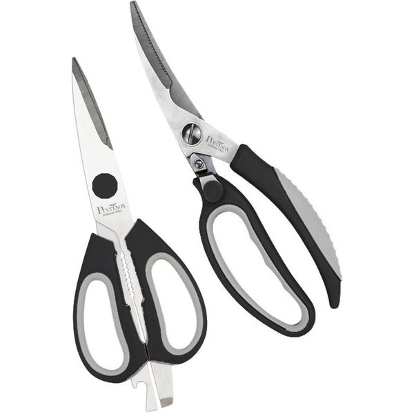 PINTINOX Geflügelschere Professional, (Set, 2-tlg), Set: Küchenschere und Geflügelschere, Edelstahl