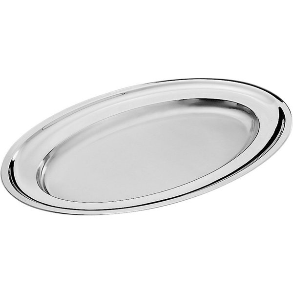 PINTINOX Servierplatte Vassoi, Edelstahl, (1-tlg), oval, Edelstahl 18/10, spülmaschinengeeinget