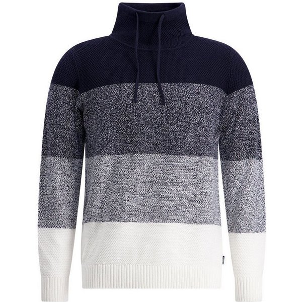 Pioneer Authentic Jeans Strickpullover Knit 1/1 Cowl neck b mit Stehkragen und Colorblocking