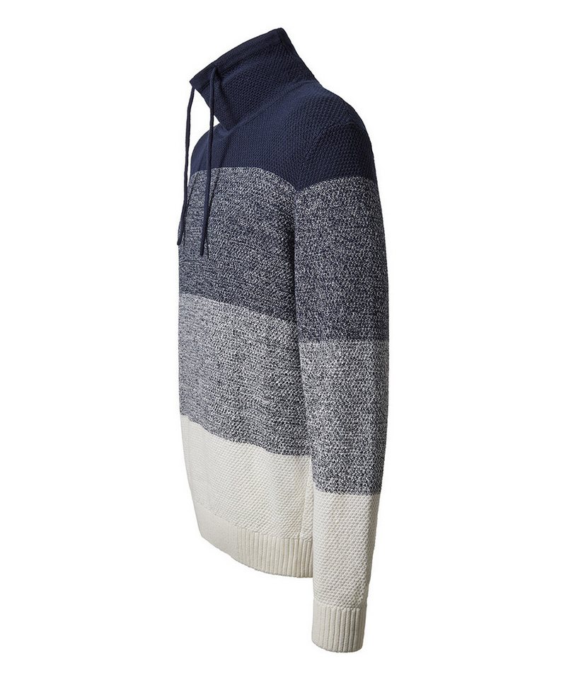 Pioneer Authentic Jeans Strickpullover Knit 1/1 Cowl neck b mit Stehkragen und Colorblocking – Bild 3 von 4