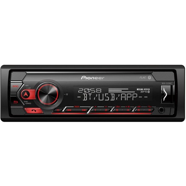 Pioneer MVH-S320BT Bluetooth Spotify USB Android Autoradio (RDS, Abnehmbares Bedienteil, AM/FM Radio, Animiertes Display, Bluetooth, AUX Eingang, 1 DIN, RDS, AM