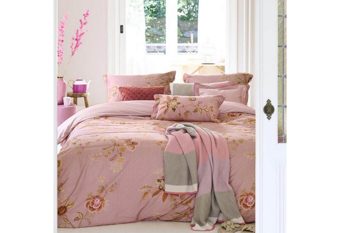 PiP Studio Bettwäsche Cece Fiore, Perkal, 2 teilig, Fantasieblumen, Äste – Bild 5 von 5