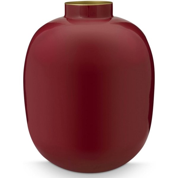 PiP Studio Dekovase Vase Metal rot 32 cm (Vasen), Vase Metal Dark Red 32cm