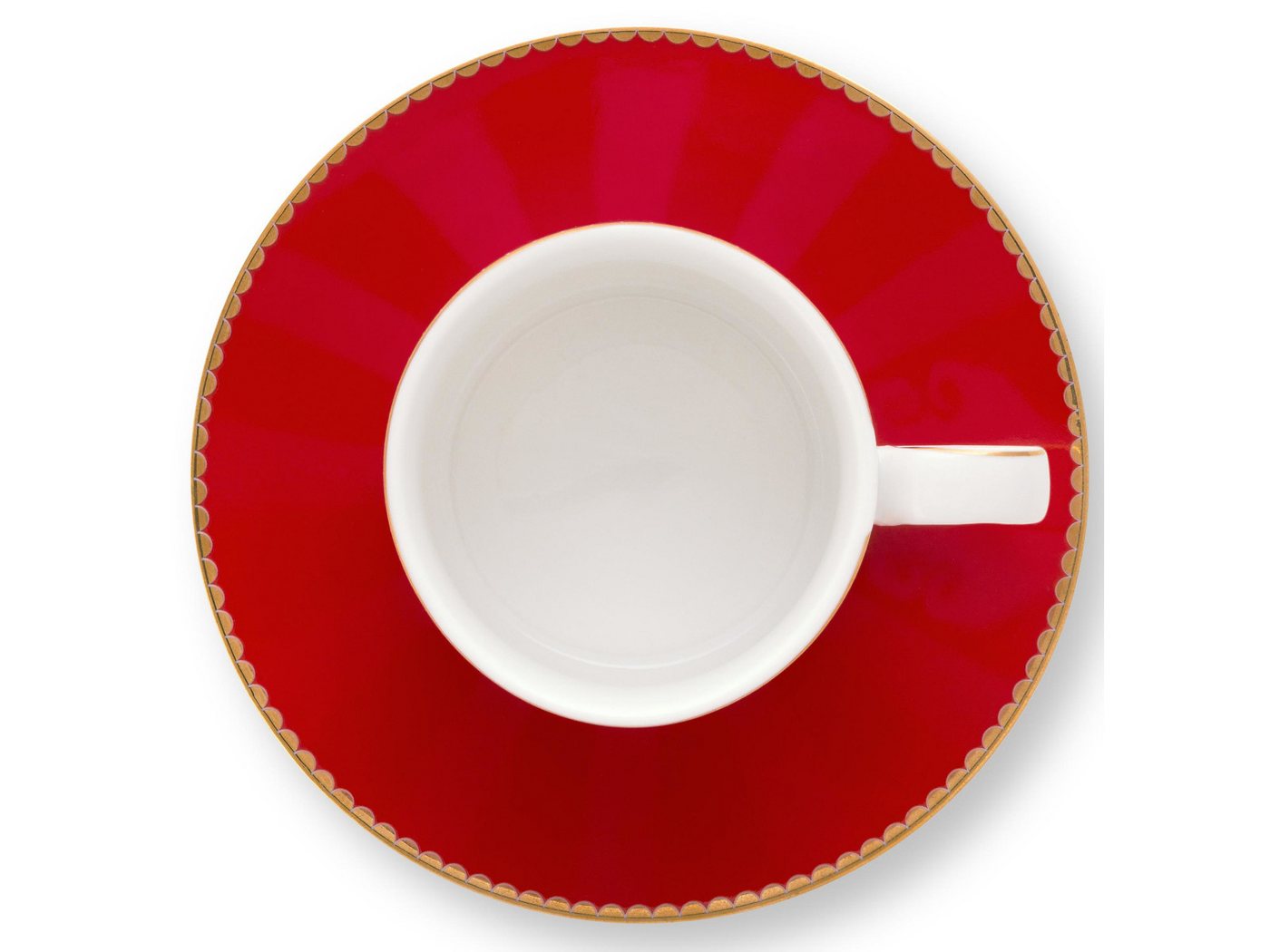 PiP Studio Espressotasse Love Birds Stripes Red-Pink Espressotasse mit Untertasse 0,125l Set2, Porzellan – Bild 5 von 5