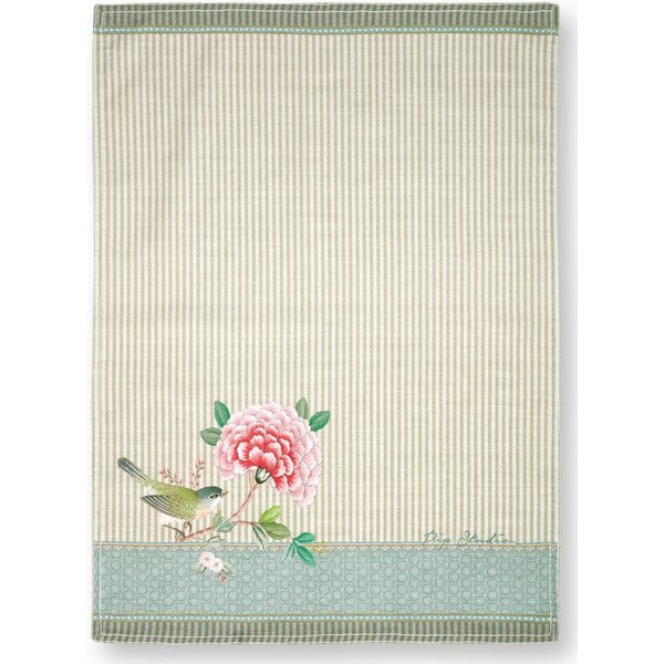 PiP Studio Geschirrtuch Blushing Birds Geschirrtuch Bird Khaki 50 x 70 cm