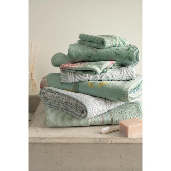 PiP Studio Handtuch Les Fleurs Blue 30X50 Set A 3 Blau 100% Cotton, terry velour, 500, Baumwolle (1-St), Handtuch Frottetuch