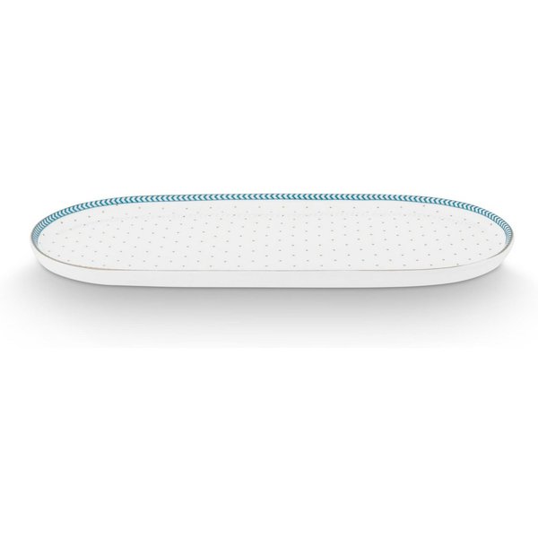 PiP Studio Tablett Jolie Dots Gold Milch- und Zuckertablett 25x12cm, Porzellan