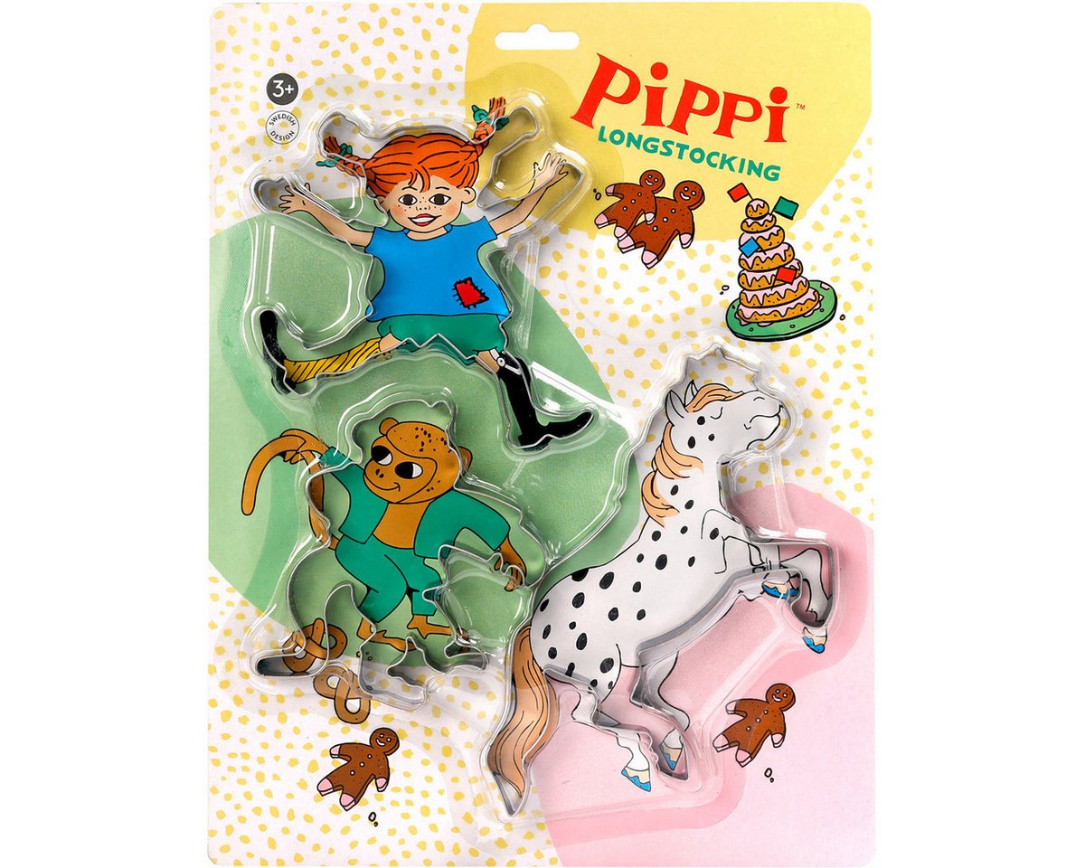 Pippi Langstrumpf Ausstechform Ausstechformen Unisex Kinder, Metall, (3-St), Ausstecher, Cookie Cutter, Plätzchen backen, Kekse backen, Förmchen – Bild 2 von 3