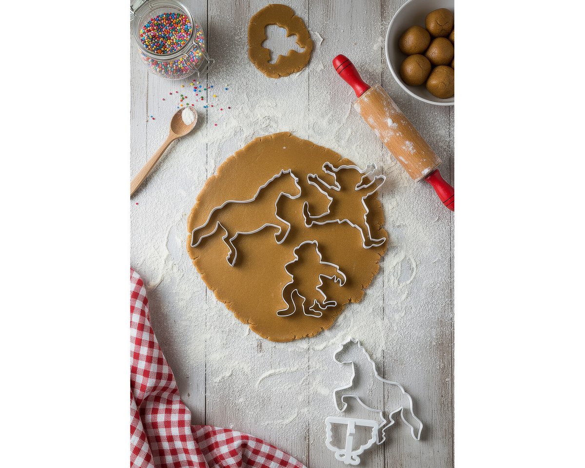 Pippi Langstrumpf Ausstechform Ausstechformen Unisex Kinder, Metall, (3-St), Ausstecher, Cookie Cutter, Plätzchen backen, Kekse backen, Förmchen – Bild 3 von 3
