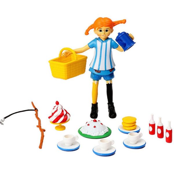 Pippi Langstrumpf Puppenhausmöbel Kaffee Figurenset Mädchen (19tlg)