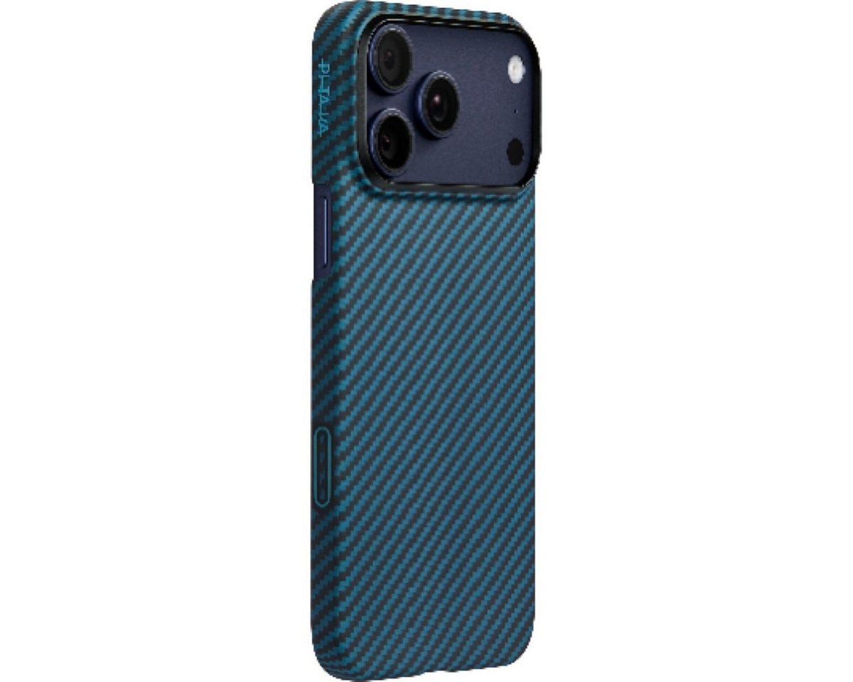 Pitaka Smartphone-Hülle Ultra-Slim Case for iPhone 17 Pro Blue/Grey Twill – Bild 2 von 4