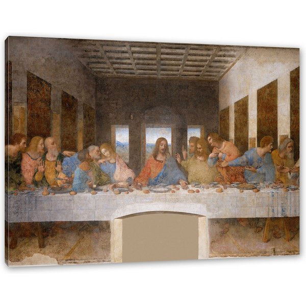 Pixxprint Leinwandbild Leonardo da Vinci - Das letzte Abendmahl, Leonardo da Vinci - Das letzte Abendmahl (1 St), Leinwandbild fertig bespannt, inkl. Zackenaufh