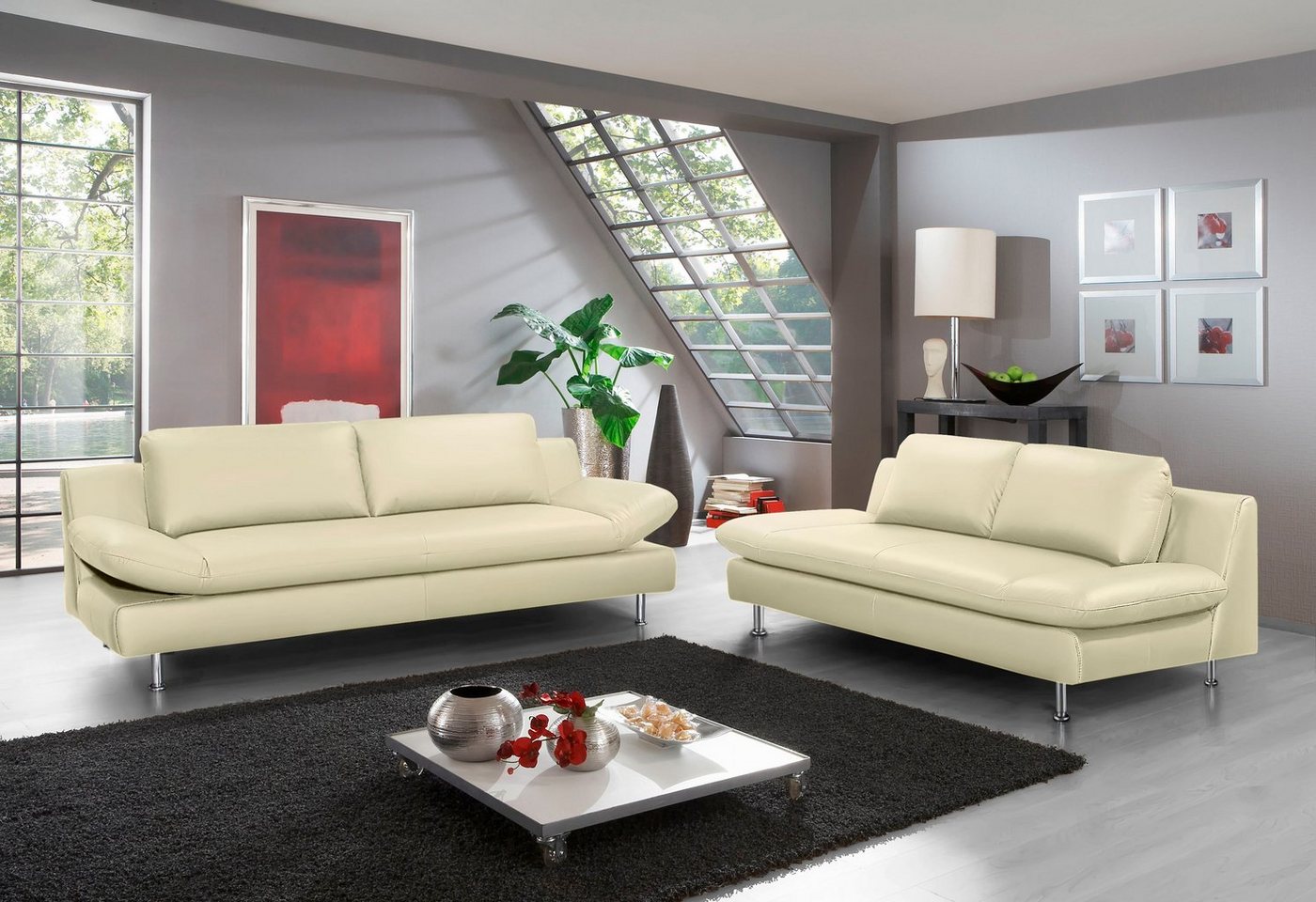 Places of Style 3-Sitzer Redding, in Naturleder – Bild 2 von 5