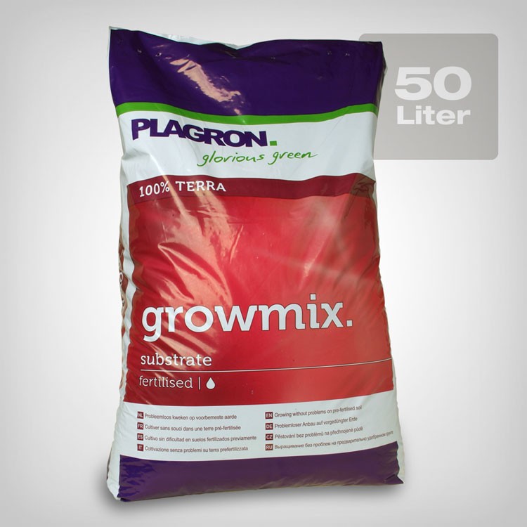 Plagron Grow-Mix mit Perlite 50 Liter Anbauerde mit Perlit Blumenerde Erde 50 L