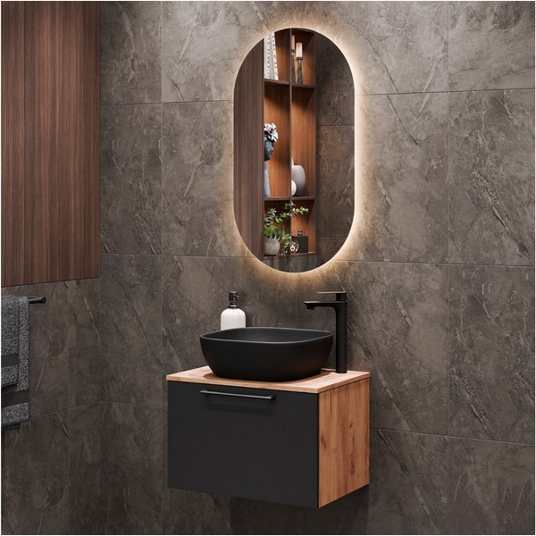 Planetmöbel Badmöbel-Set ASTRA, (Waschbeckenunterschrank, 2-St., Waschbecken), Badezimmer Möbel im modernen Design
