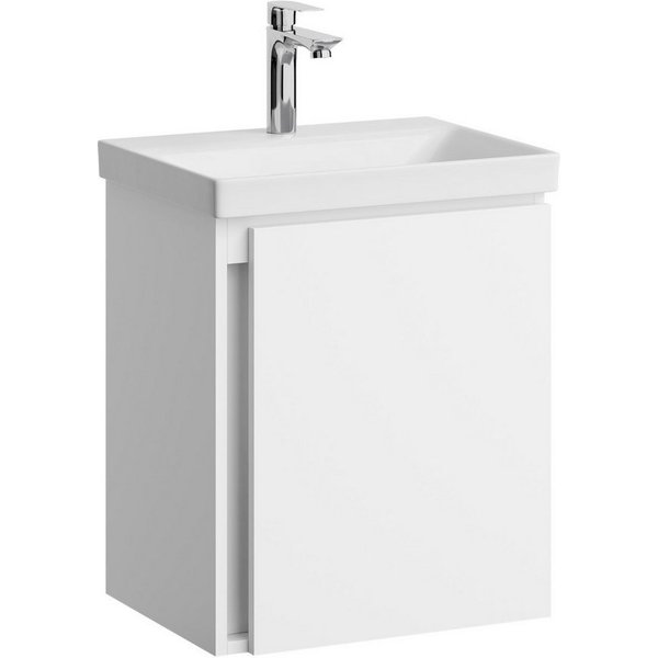Planetmöbel Waschtisch-Set Unterschrank mit Waschbecken 50cm mit Armatur, (Badezimmerschrank, Waschbecken)