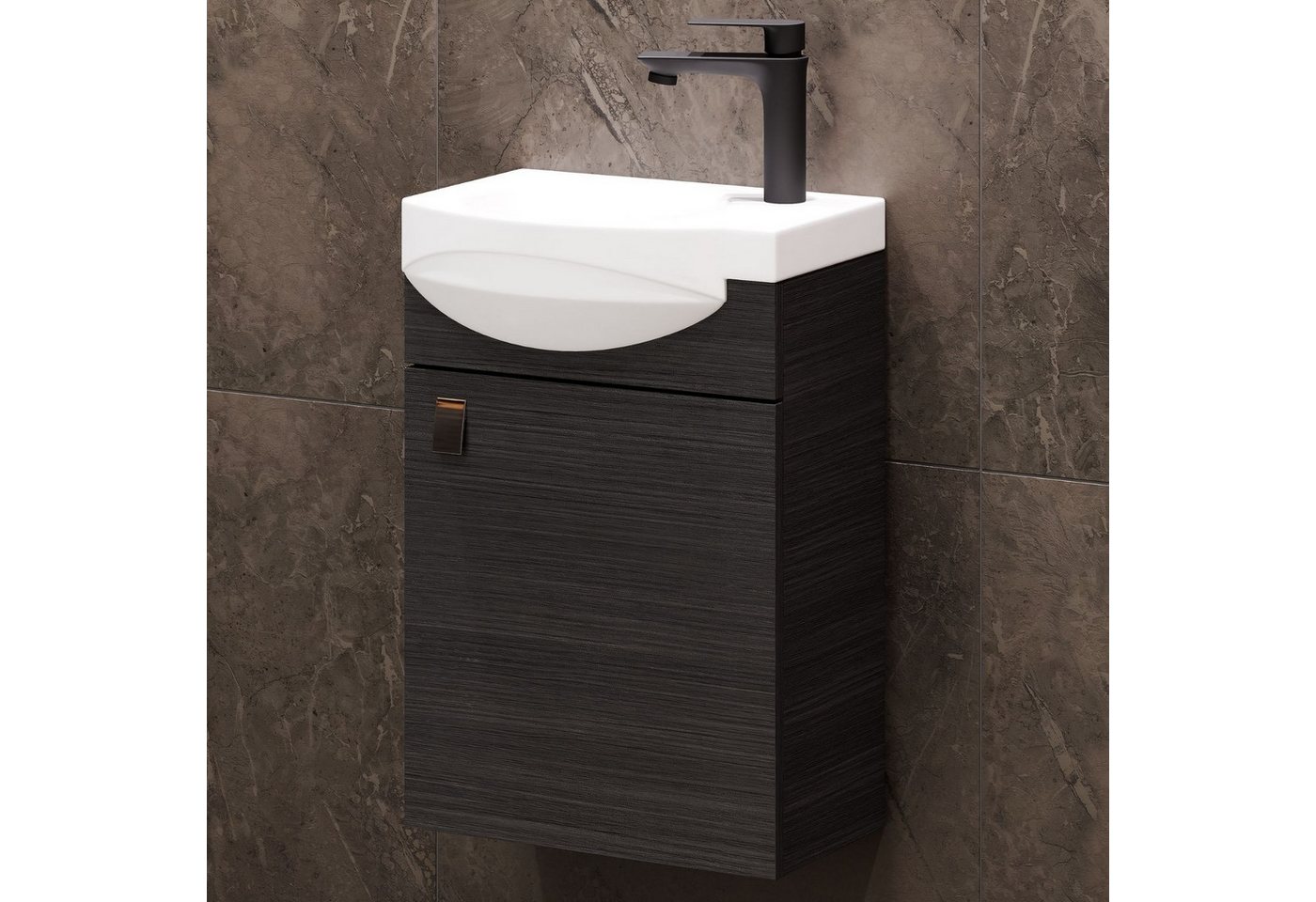 Planetmöbel Waschtisch Waschtischunterschrank 40cm Anthrazit – Bild 2 von 5