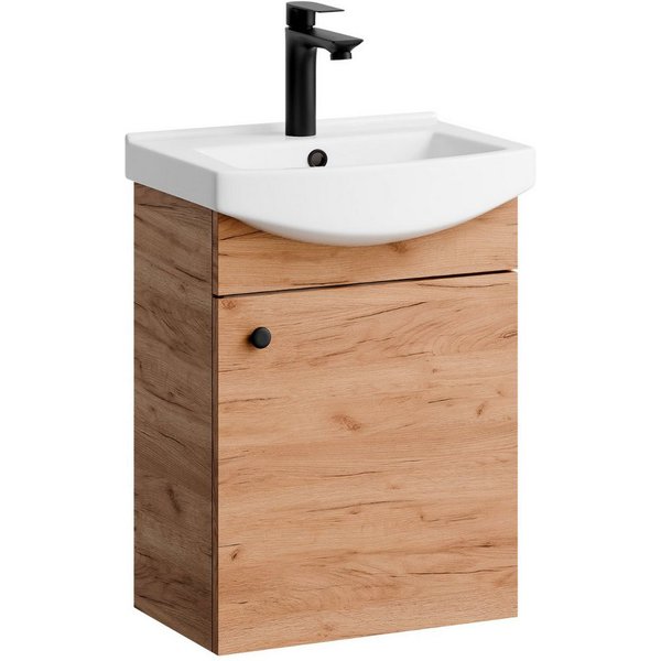 Planetmöbel Waschtisch Waschtischunterschrank 45cm Gold Eiche