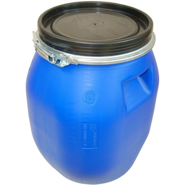 Plasteo Regentonne 30 Liter Deckelfass mit Spannverschluss, 30 l