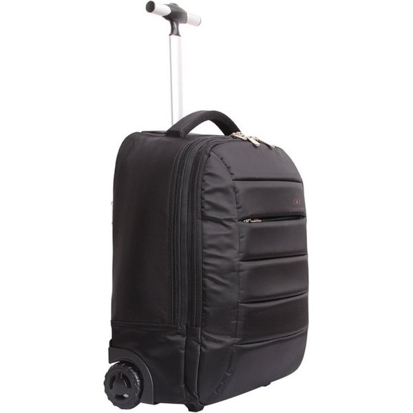 Platinet Kofferrucksack PTB7566, Trolley-Rucksack mit Rollen, Teleskopgriff und Drucklogo