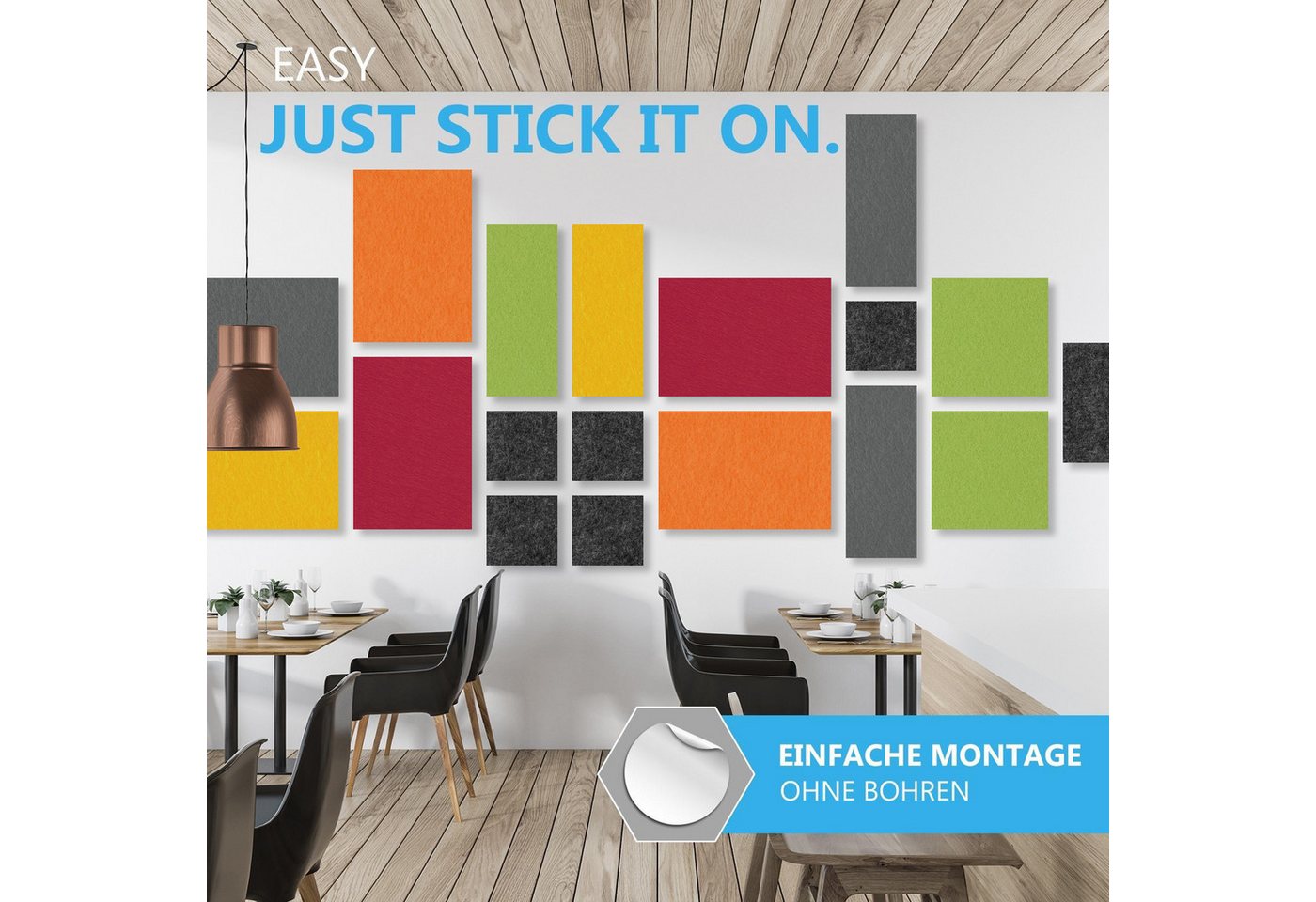platino24 Akustikplatte Quadrat Basic aus Basotect ® G+ 55x55cm – Bild 5 von 5