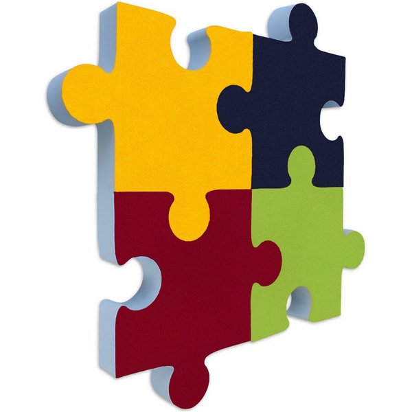 platino24 Akustikplatte Schallabsorber-Set PUZZLE aus Basotect G+ mit Akustikfilz