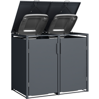 PLATS® Mülltonnenbox (ca. 132 x 80 x 116 cm, 2er, Anthrazit)