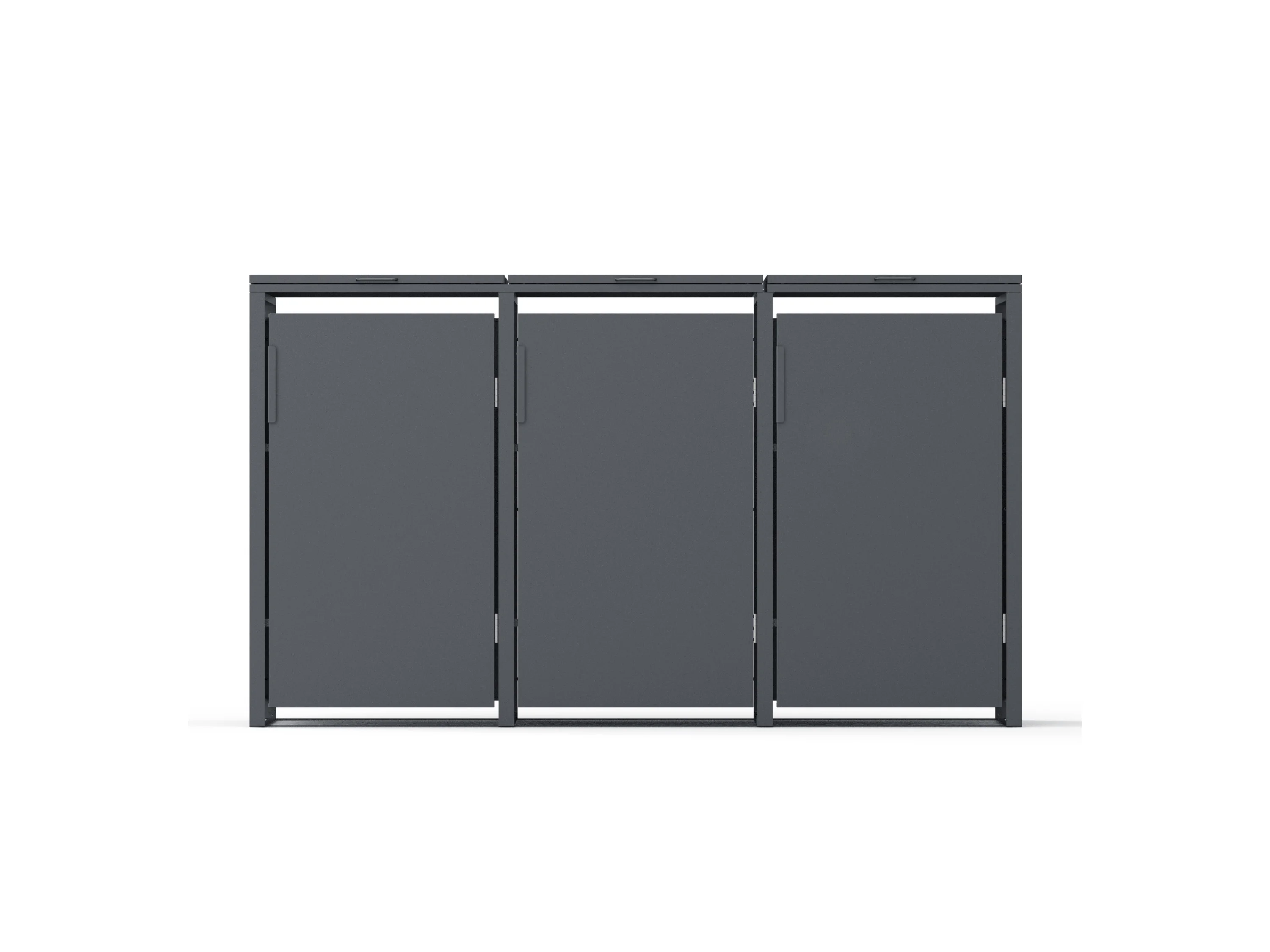 PLATS® Mülltonnenbox (ca. 198,5 x 80 x 116 cm, 3er, Anthrazit) – Bild 4 von 4
