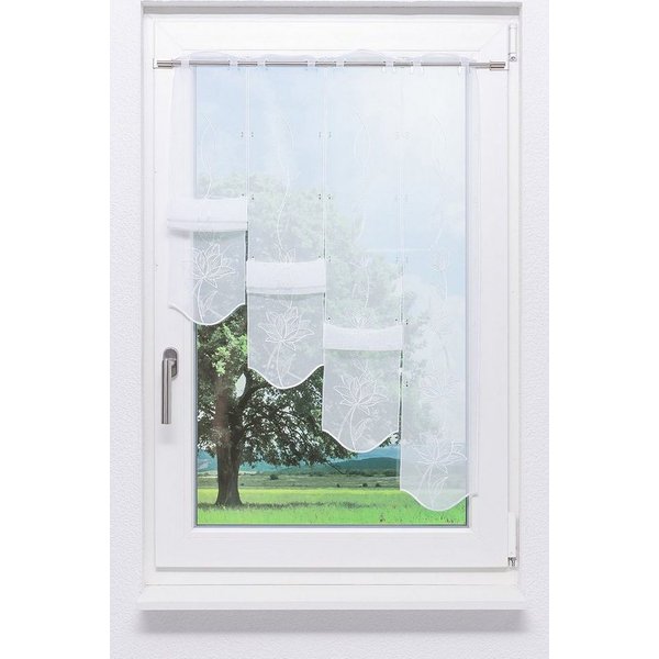 Plauener Spitze® Panneaux Kelchblüten (1 St), transparent, HxB 95x48cm