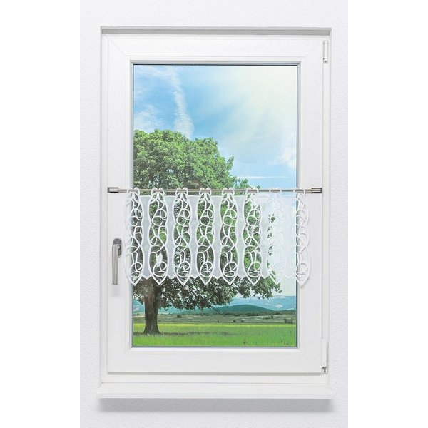 Plauener Spitze® Scheibengardine Loop (1 St), transparent, HxB 32x40.5cm