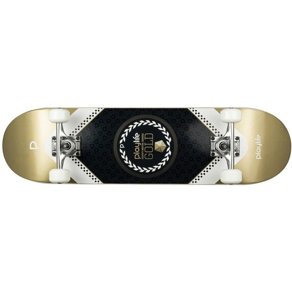 Playlife Skateboard Heavy Metal Gold