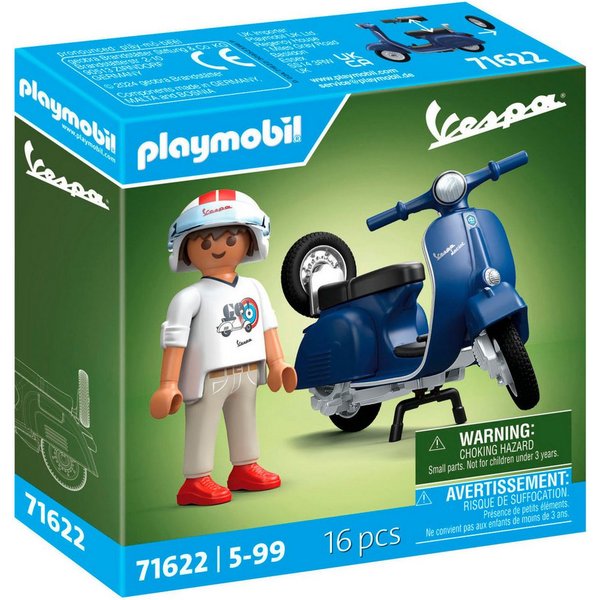 Playmobil® 1969 Vespa 150 Sprint Veloce, Blau (71622), Vespa Konstruktions-Spielset, (16 St), Made in Europe