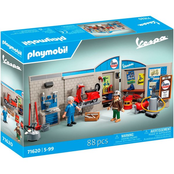 Playmobil® 60s Vespa Garage (71620), Vespa Konstruktions-Spielset, (88 St), Made in Europe